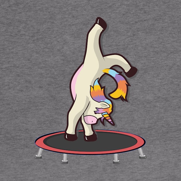 Trampoline Shirt | Unicorn Horse Trampoline Jumping Shirt by TellingTales